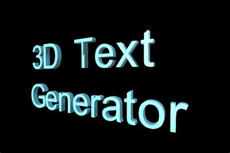 text 3d generator.